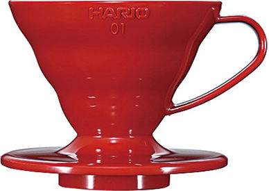 Hario V60 01 Kaffeetropfengeber Kunststoff Rotes 115x100x82mm