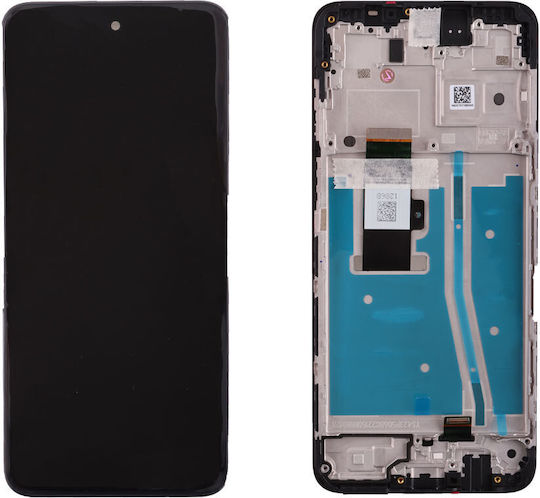 Motorola Moto G53 Οθονη + Touch Screen + Lens + Frame 5d68c22150rr4 Black Original Service Pack