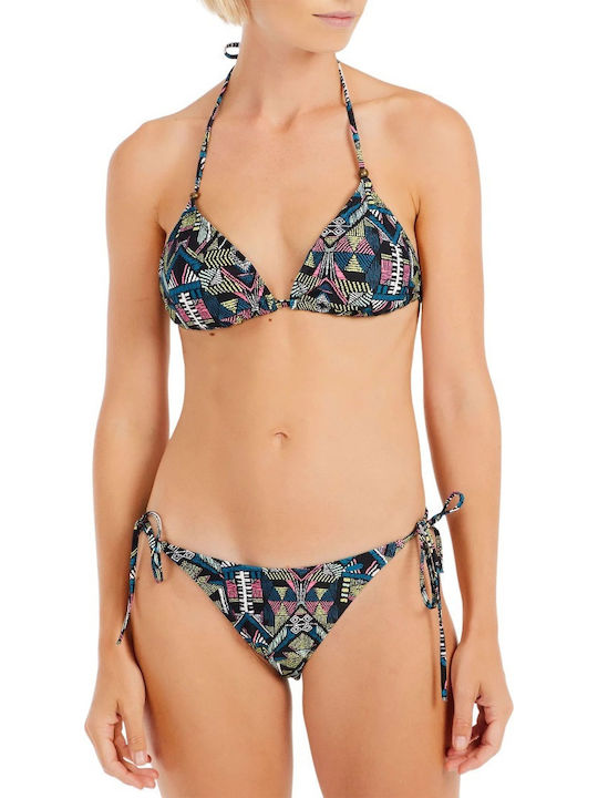 Bikini Set Triangle Top & Slip Bottom True Black