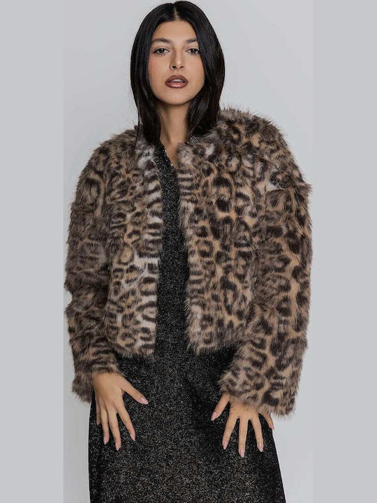 Women's Short Fur Animal Print