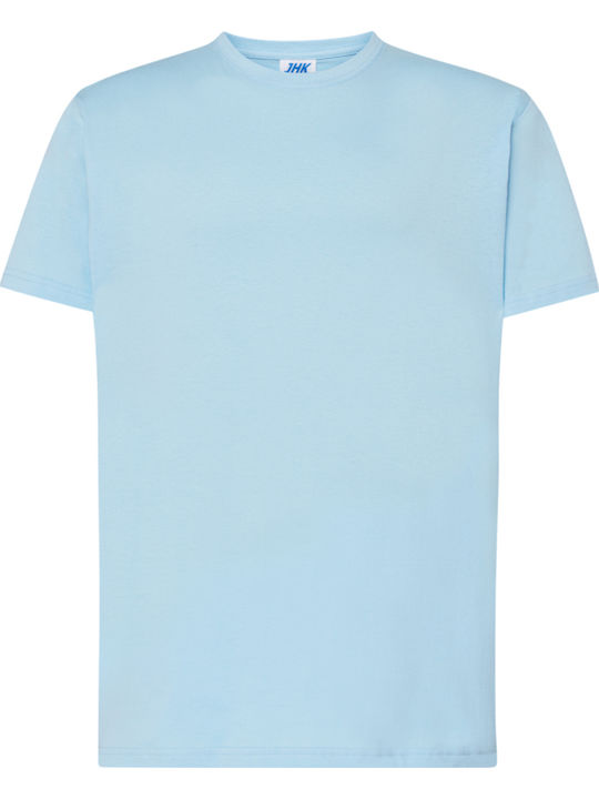 Jhk T-shirt Ανδρικό Διαφημιστικό T-shirt Κοντομάνικο σε Γαλάζιο Χρώμα