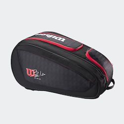 Wilson Bela Super Tour Τσάντα Πλάτης Padel 6 Ρακετών Μαύρη