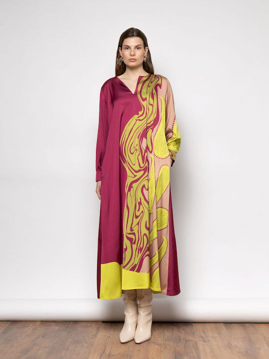 Nema Resort Wear Rochie Satin De Seară Multicoloră Nema Resort Wear Rochie Satin De Seară Multicoloră