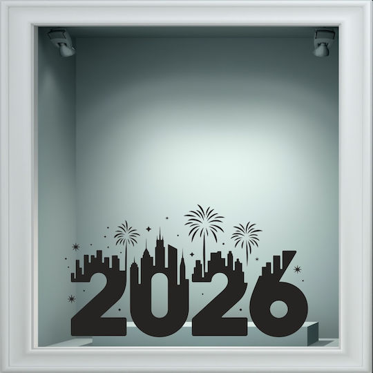 Αυτοκόλλητο Βιτρίνας - Happy New Year 6 - 50cm X 28cm