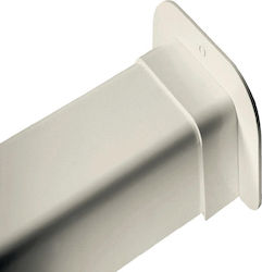 Conector Drept pentru Canale de Perete 0810pm-w Mic 80 x 60 mm Alb