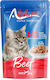 Alpha Pet Nassfutter für Erwachsene Katzen in Beutel mit Kalb 85gr