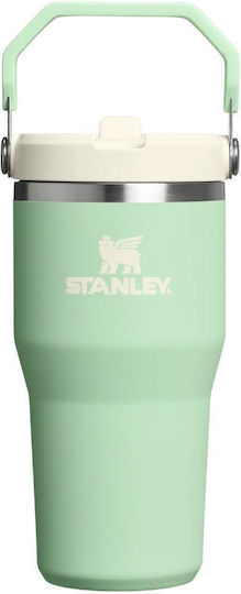 Stanley IceFlow Flip Straw 2.0 Ποτήρι Θερμός Ανοξείδωτο BPA Free 590ml Pistachio με Καλαμάκι