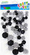 Craft with Fun Pom Pom Handwerk Gray Set 90Stück