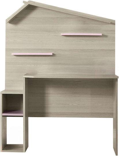 Kinder Schreibtisch aus Melamin Beige 112x149x62cm