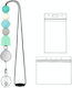 Silicone Beaded ID Badge Retractable Lanyard 2 Card Holders Teacher Nurse Student Style Rainbow