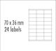 Logo Αυτοκόλλητες Ετικέτες Α4 Ορθογώνιες 70x36mm