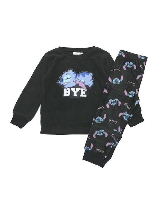 Disney Kids' Pajamas Winter Fleece Black Lilo & Stitch