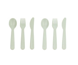 Tutete Baby Cutlery Set with Temperature Indicator made of Plastic for 6+ months 6pcs