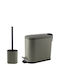 Metallic Toilet Brush and Basket Set Soft Close 5lt Green