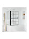 vidaXL Duschkabine Badewanne mit Zusammenklappbarer Tür 80x68x129.5cm Klarglas Schwarz