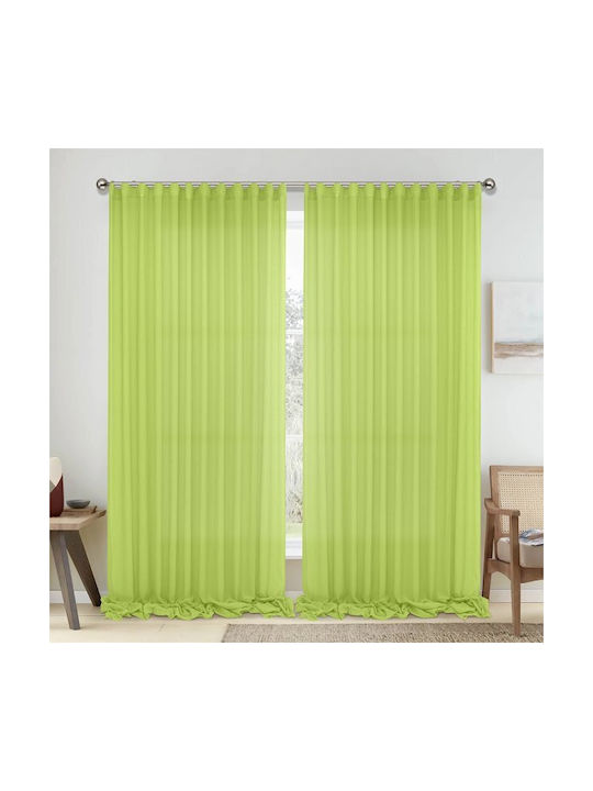 Lino Home Curtain with Pencil Pleat 1010 Green ...