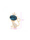 Chrysothemiss Women's Pin Royal Cat Blue Crystal Cat Shape
