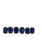 Dark Blue Hair Pin Cube Shape Rhinestones