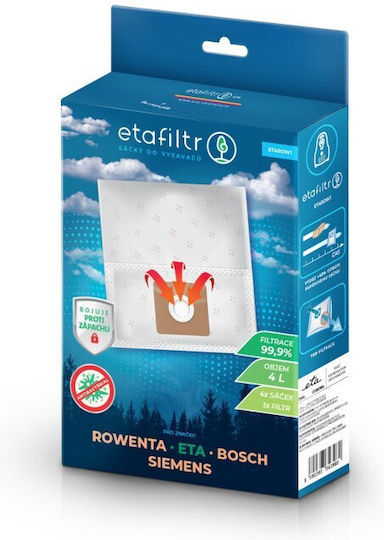 ETA Vacuum Cleaner Bags 4pcs Compatible with Vacuum Cleaner Rowenta / Bosch / Siemens