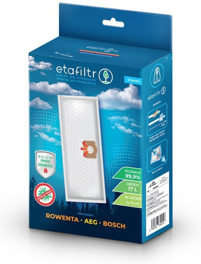ETA Vacuum Cleaner Bags 4pcs Compatible with Vacuum Cleaner Rowenta / Bosch / AEG / Karcher
