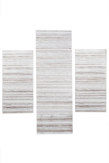 Balsan Monaco Moma Σετ Μοντέρνα Χαλιά Κρεβατοκάμαρας Μπεζ P621545 3τμχ