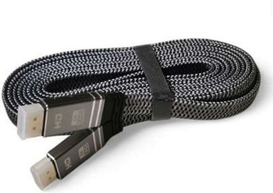 HDMI 2.0 Premium High Speed 4K 60Hz HDR Braided Flat HDMI Cable HDMI Male - HDMI Male 10m Black