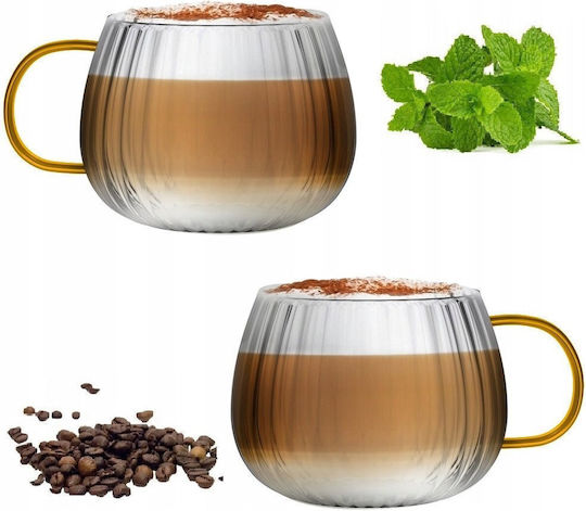 Vialli Design Glas Kaffee / Freddo Gelb 350 ml