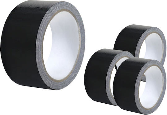 Lean Toys Αυτοκόλλητη Υφασμάτινη Ταινία Μαύρη 50mx48mm 5905991030225