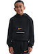 Fleece Παιδικό Φούτερ με Κουκούλα και Τσέπες Black / Orange Nsw Club