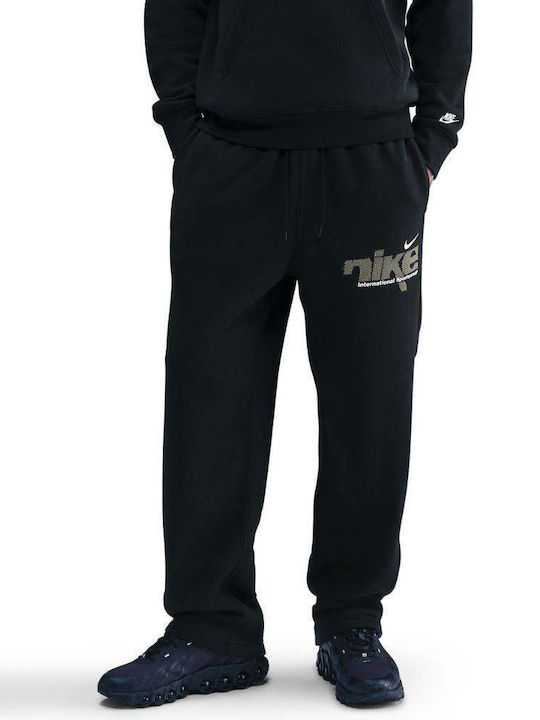 Sportswear Club Παντελόνι Φόρμας με Λάστιχο Μαύρο