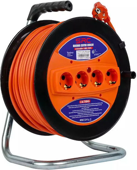 Extension Reel Cord 3 x 2.5mm²/50m Orange