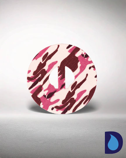 Medtronic Guardian 3 & 4 Round Plasters Pack of 2 Pieces 9.5cm Pink Camo