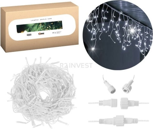 500 Luminite LED 20m. Alb rece tip Ploaie 1buc 500 Luminite LED 20m. Alb rece tip Ploaie 1buc