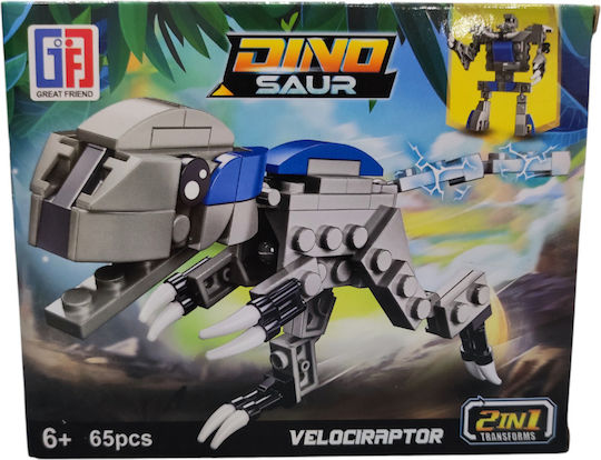 Zanna Toys Dinosaur Building Blocks for 6+ Years 65 Pieces Dino1