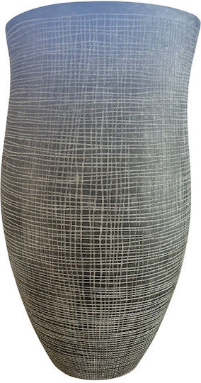 Pot Black, White Stripes