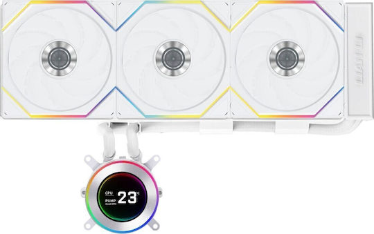 Lian Li HydroShift II LCD-C 360 Охлаждане AIO CPU с 3 Вентилатора 120mm и RGB Осветление Бял