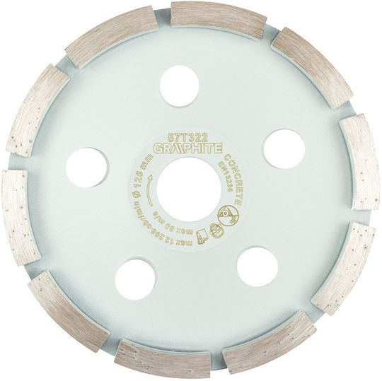 Diamond Grinding Disc 1 Segment 125 X 22.2 Mm Dry Use