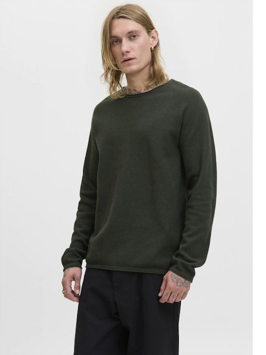 Jack & Jones Crew Neck Long Sleeve Green Sweater