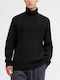 Turtleneck Long Sleeve Black Sweater