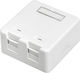 Netzwerksteckdose Selbstklebend Wandmontage UTP 2*RJ45 W O Keystone