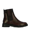 Leather Women's Ankle Boots Brown