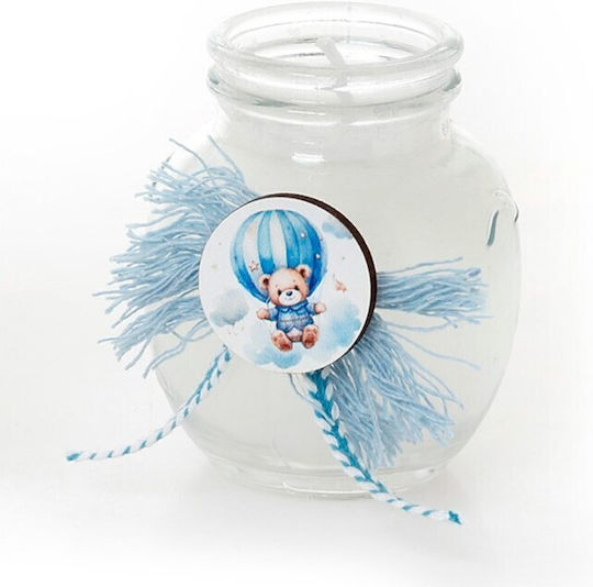 Christening Favor Jar Candle Teddy Bear Kes-111