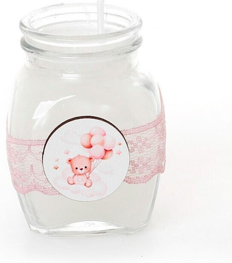 Christening Favor Jar Candle Teddy Bear Kes-103