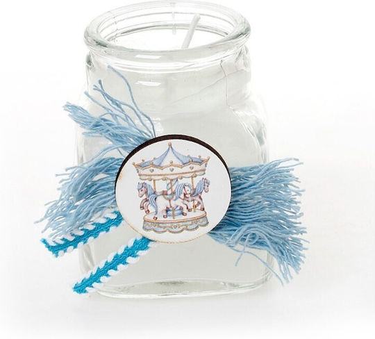 Christening Favor Jar Candle Carousel Kes-114
