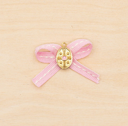 Makwedding Christening Charm Pin Pink 25 Pieces