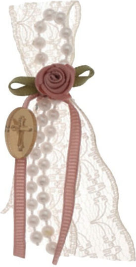 Bellissimo Christening Charm Keychain Beige 50 Pieces M-719