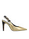 Leder Pumps Goldene