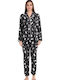 Zen Intimates Winter Women's Pyjama Set Black