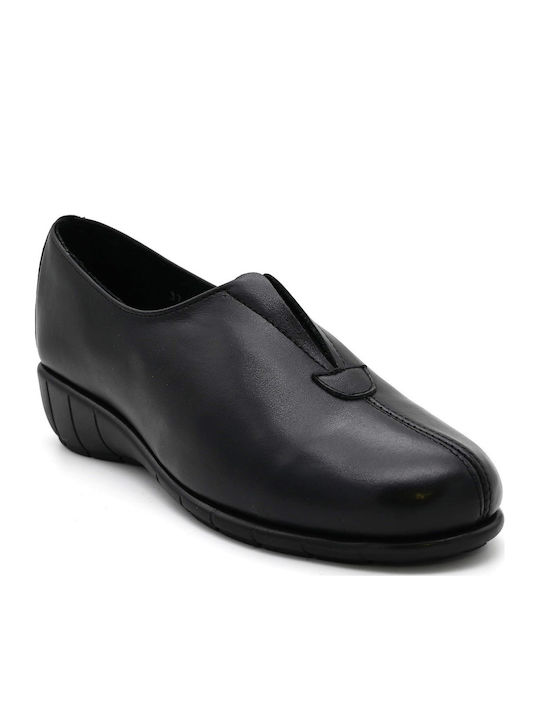 Aero by Kasta Δερμάτινα Γυναικεία Loafers σε Μαύρο Χρώμα