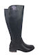 Leder Damenstiefel Schwarz